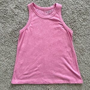 Loft linen blend tank
